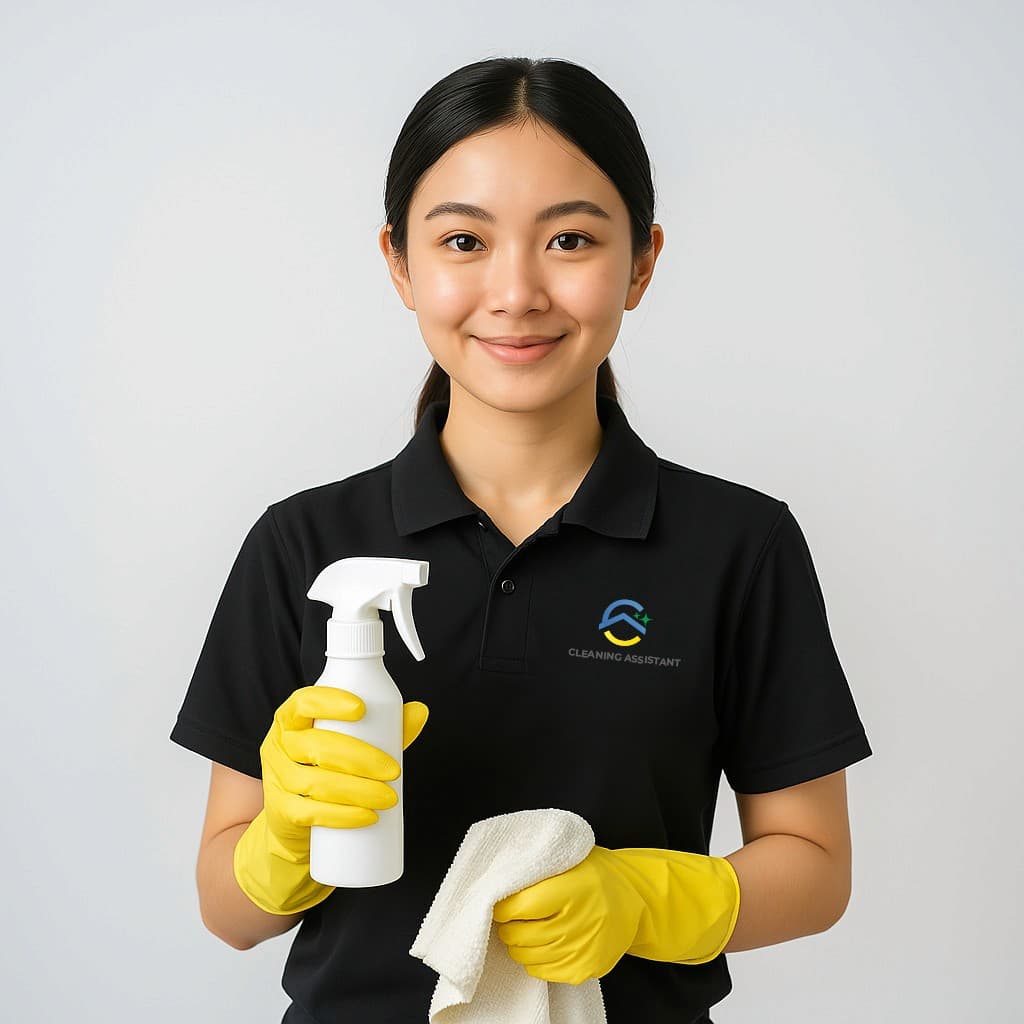 A Cleaning Assistant cleaner in Singapore ready to help